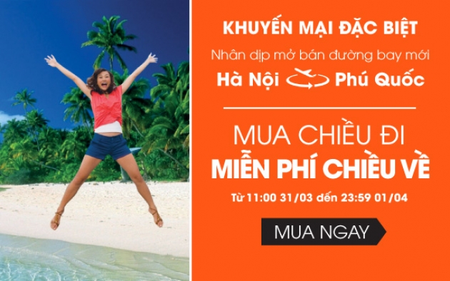 Vé Máy Bay Jetstar Khuyến Mãi Miễn Phí Chiều Về